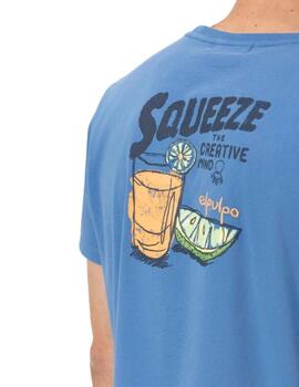 El Pulpo Camiseta Estampado Squeeze Índigo