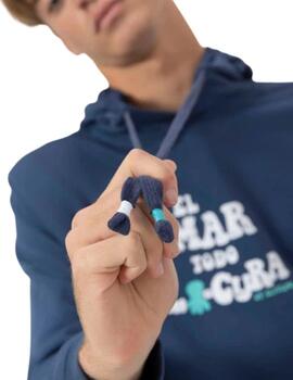 El Pulpo Sudadera Capucha El Mar Todo Lo-Cura Azul