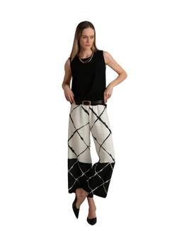 Maria Bellentani Pantalón Beige Negro