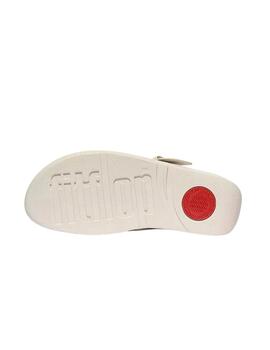 Fitflop Sandalia Lulu Resin-Buckle Leather Toe