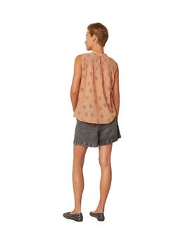 Indi & Cold Blusa Smock manual Melocotón