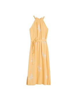 Indi & Cold Vestido Cuello Halter Mandarina