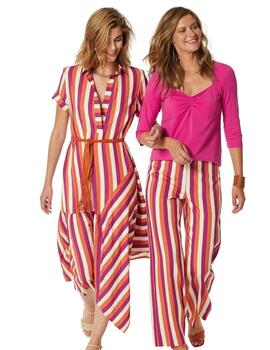 Oky Vestido Morena Viscosa Rayas Multicolor
