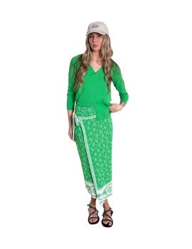 Pisonero Falda Bandana Verde/Crudo
