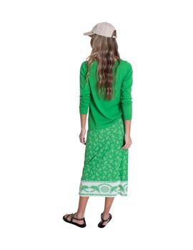 Pisonero Falda Bandana Verde/Crudo