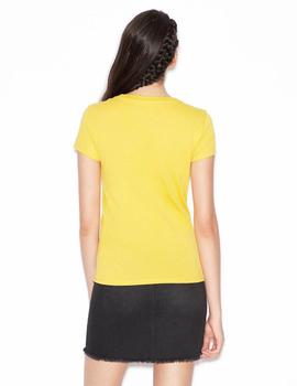 Camiseta Armani Amarilla con logotipo Para Mujer