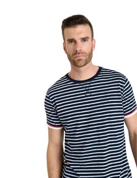 Le Temps Des Cerises Camiseta Rayas Azul marino