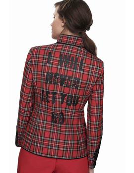 Chaqueta The Exteme Collection Cuadros Roja Alex Mujer