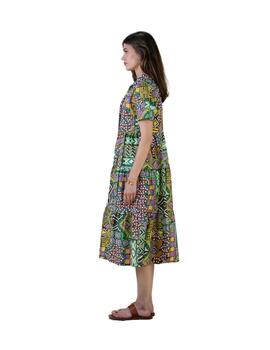 Hongo Vestido camisero estampado étnico