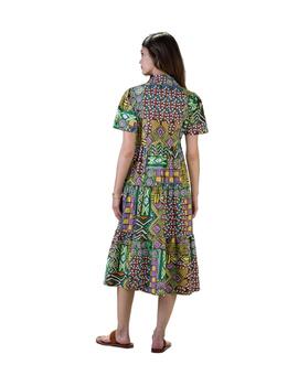 Hongo Vestido camisero estampado étnico