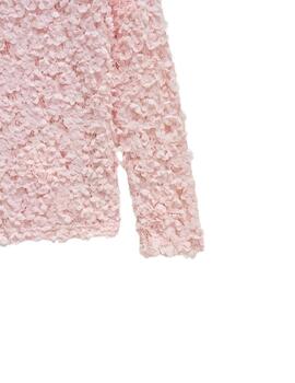 Salsa Jersey Texturizado con flores Rosa