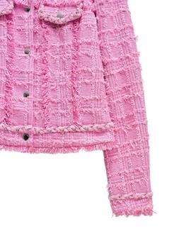 Salsa Chaqueta de tweed Rosa
