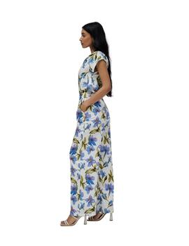 Salsa Pantalones Straight de tela Azul Claro