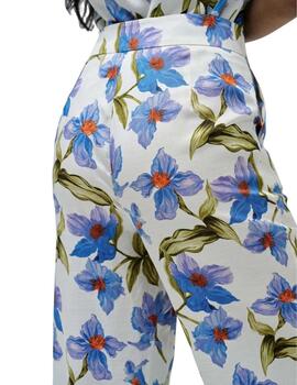 Salsa Pantalones Straight de tela Azul Claro