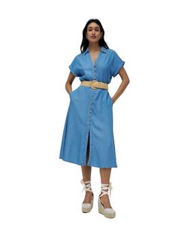 Salsa Vestido midi Lightdenim Azul