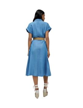 Salsa Vestido midi Lightdenim Azul