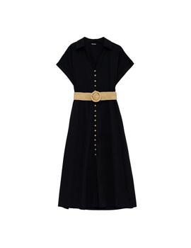 Salsa Vestido Camisero Negro