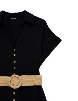 Salsa Vestido Camisero Negro