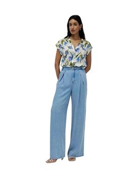Salsa Blusa estampado floral Azul Claro