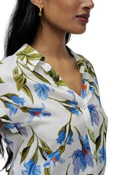 Salsa Blusa estampado floral Azul Claro