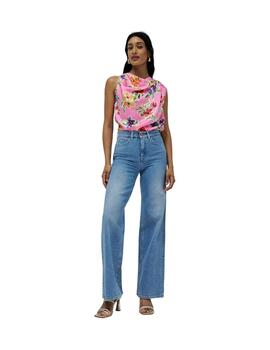 Salsa Top Drapeado Rosa estampado
