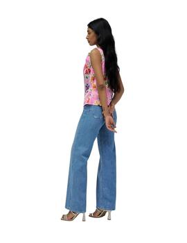 Salsa Top Drapeado Rosa estampado