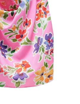 Salsa Top Drapeado Rosa estampado