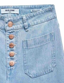 Salsa Pantalones True Cropped Straight Lightdenim