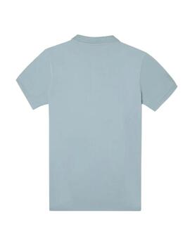 Silbon Polo Clásico Liso Azul Gris
