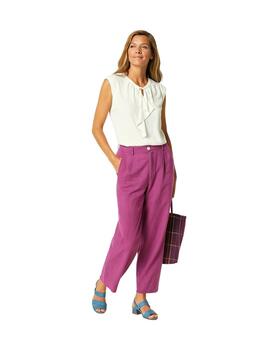 Oky Blusa Lesarc Gasa Georgette Blanco