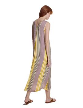 Alba Conde Vestido de rayas Multicolor