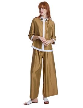 Alba Conde Blusa Tostada satinada