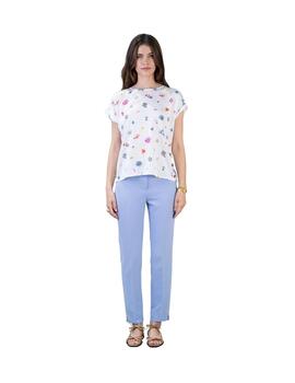 Hongo Blusa manga corta estampado alegre