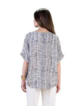 Hongo Blusa estampada con manga murciélago
