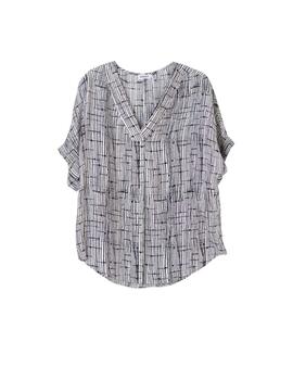 Hongo Blusa estampada con manga murciélago