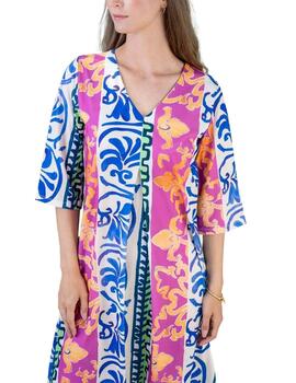 Hongo Vestido de punto con estampado vibrante
