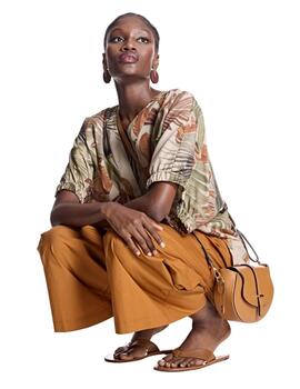 Alba Conde Blusa estampado tropical