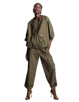 Alba Conde Bomber verde kaki