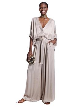 Alba Conde Blusa fluida satinada piedra