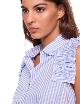Gaudi Top azul a rayas mujer