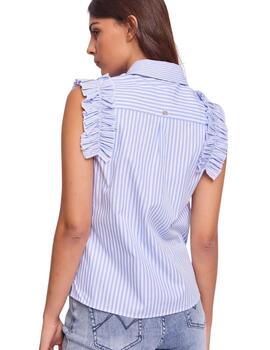 Gaudi Top azul a rayas mujer