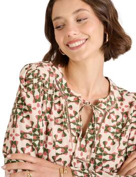 Naf Naf Camisa Rombos Salmón