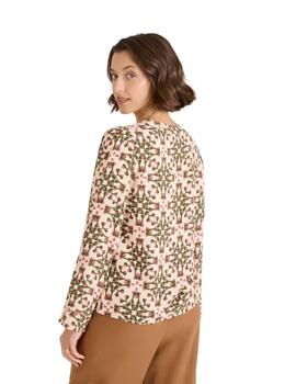 Naf Naf Camisa Rombos Salmón