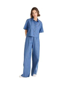 Naf Naf Camisa Raya lateral Azul