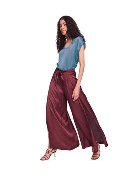 Gaudi Blusa de raso color Azul