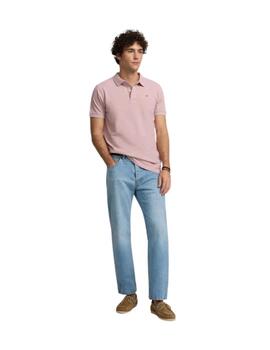 Silbon Polo Clásico Liso Coral Claro
