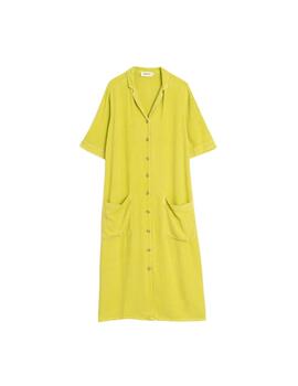 Indi & Cold Vestido Viscosa Lino Pistacho