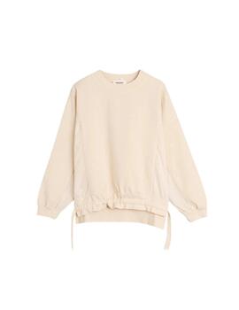 Indi & Cold Sudadera Felpa algodón lazadas Crudo