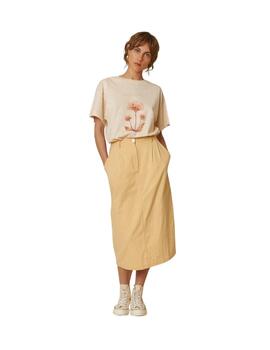 Indi & Cold Camiseta Flor algodón Crudo