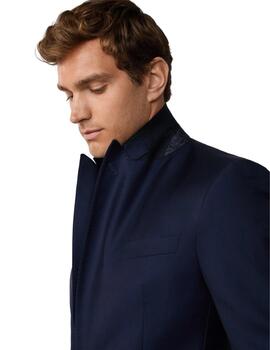 Hackett Traje de Sarga de lana elástica Marino